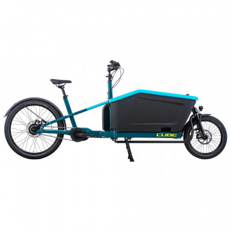 Bicicleta Electrica CUBE Cargo Dual Hybrid 1000 Blue'n'Lime