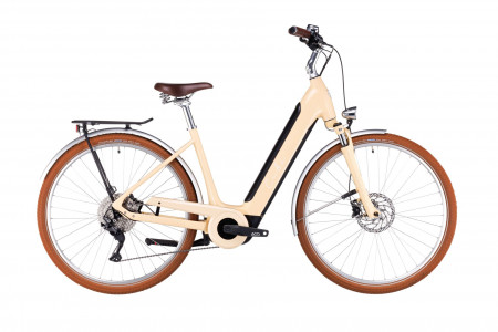 Bicicleta Electrica CUBE ELLA RIDE HYBRID 500 EASY ENTRY Honey White