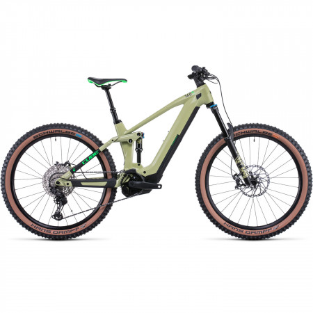 Bicicleta Electrica MTB Full Suspension CUBE Stereo Hybrid 140 HPC SL 625 Green FlashGreen