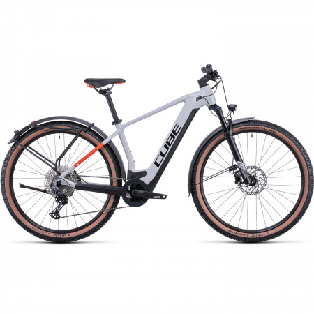 Bicicleta Electrica MTB Hardtail CUBE Reaction Hybrid Pro 500 Allroad Grey Red