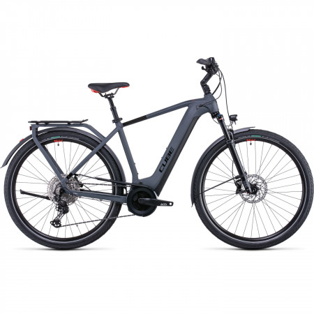 Bicicleta Electrica MTB Hardtail CUBE Touring Hybrid EXC 500 Grey Red