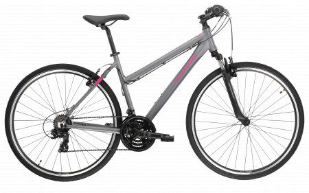 Bicicleta KROSS EVADO 1.0 28" Graphite-Raspberry-Graphite Mat 23