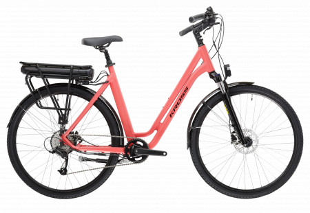 Bicicleta KROSS SENTIO HYBRID 2.0 28" Coral-Yellow-Red Mat 24