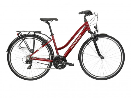 Bicicleta KROSS TRANS 1.0 28" Ruby-Grey-Red Glossy 24