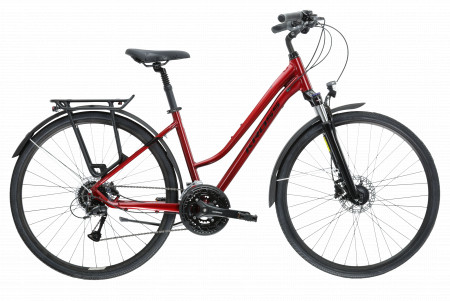 Bicicleta KROSS TRANS 5.0 PP 28" Ruby-Negru-Red Glossy 23