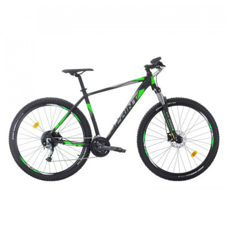 Bicicleta MTB Hardtail SPRINT Maverick Pro 29&quot; Negru Mat-Verde 520 mm