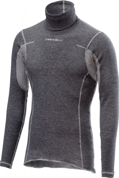 Bluza de corp cu guler Castelli Flanders Neck Warm Gri