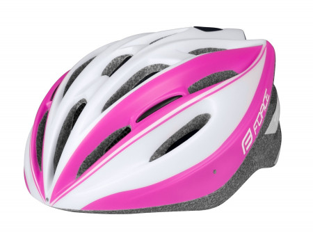 Casca Force Tery alb/roz S-M (54-58 cm)