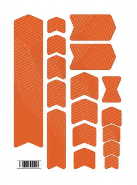 Kit stickere adezive protectie cadru Flow Lines Basic Kit V1 Orange