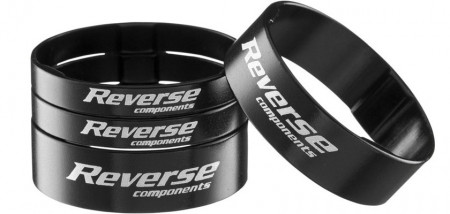 Set distantiere Reverse 1.1/8 aluminiu negre