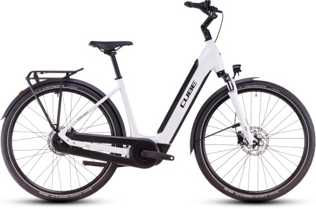 Bicicleta Electrica Hardtail CUBE Supreme Hybrid Comfort ONE 500 metallicwhite´n´black