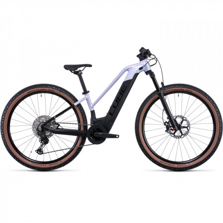Bicicleta Electrica MTB Hardtail CUBE Reaction Hybrid SLT 625/750 29 Trapeze Violetwhite Black