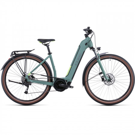 Bicicleta Electrica MTB Hardtail CUBE Touring Hybrid ONE 500 Easy Entry Green SharpGreen
