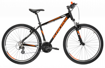 Bicicleta KROSS HEXAGON 2.0 26" Negru-Orange-Black Glossy 24
