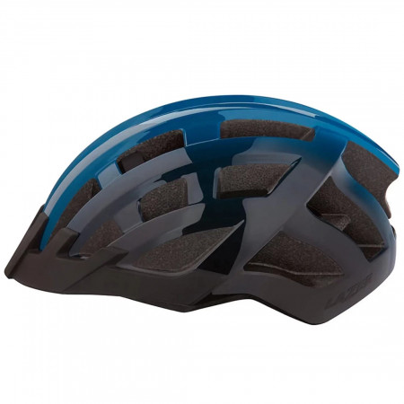 Casca bicicleta LAZER Compact DLX + NET + LED Blue Black One Size