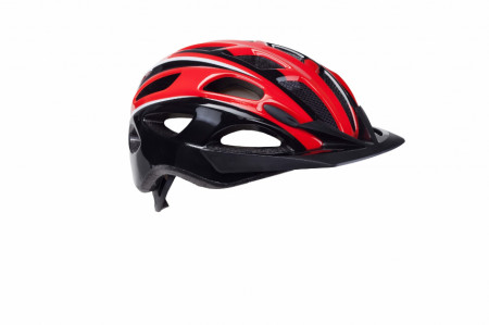 Casca Ciclism B-RACE S-291 Negru/Rosu Led Inclus 58-61 cm