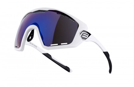 Ochelari Force Ombro Plus, lentila albastra laser, alb mat