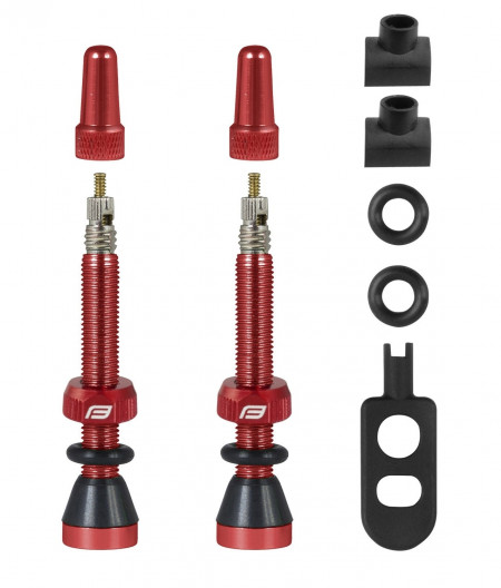 Set Valve Tubeless Force 2xFv 44mm Rosii