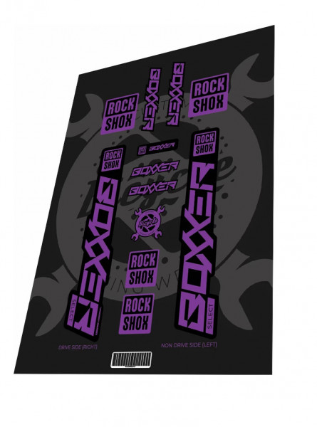 Stickere adezive furca ROCKSHOX Boxxer Select RC Purple 2022