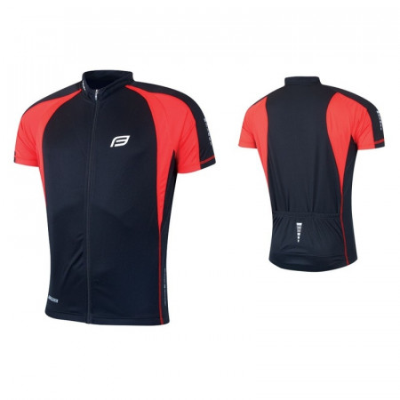 Tricou ciclism Force T10 negru/rosu M