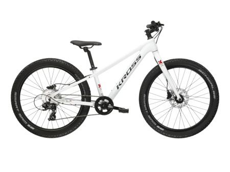 Bicicleta copii MTB Hardtail KROSS LEVEL JR 2.0 White - Black - Glossy S (12") 24"