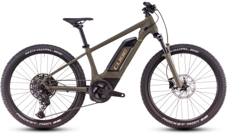 Bicicleta Electrica Hardtail CUBE Acid 240 Hybrid Rookie SLX 500 dustyolive´n´gold