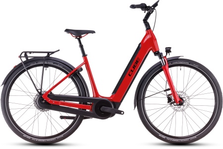 Bicicleta Electrica Hardtail CUBE Supreme Hybrid Comfort Pro 625 firered´n´black
