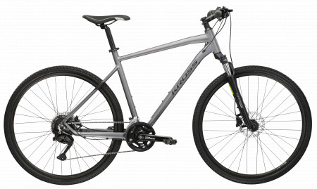 Bicicleta KROSS EVADO 5.0 28" Graphite-Negru-Graphite Mat 24