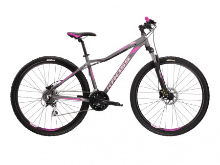 Bicicleta KROSS LEA 5.0 27.5" Graphite-Pink-Graphite Mat 23