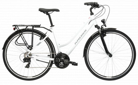 Bicicleta KROSS TRANS 1.0 28" White-Grey-White Glossy 24
