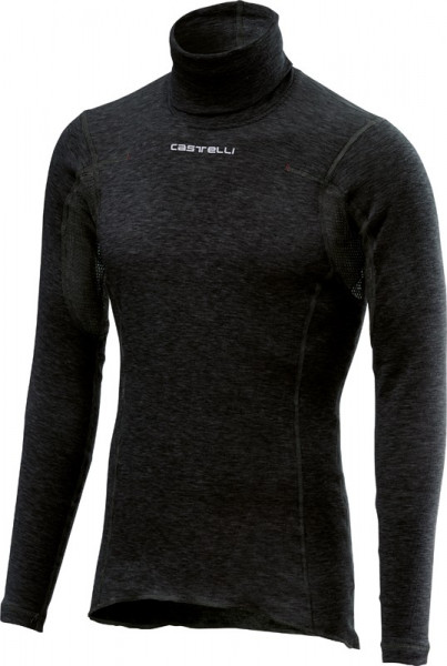Bluza de corp cu guler Castelli Flanders Neck Warm Negru