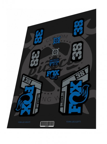 Stickere adezive furca FOX Performance Elite 38 2021 Dark Blue Grey
