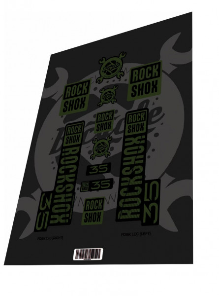Stickere adezive furca ROCKSHOX 35 Dark Green 2020
