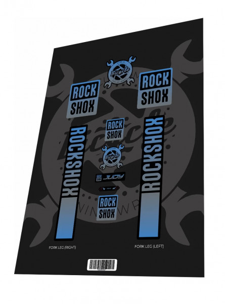 Stickere adezive furca ROCKSHOX Judy Gradient Grey Blue 2023
