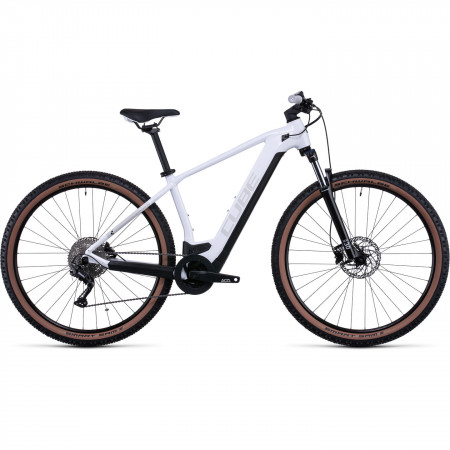 Bicicleta Electrica MTB Hardtail CUBE Reaction Hybrid ONE 625 White Grey
