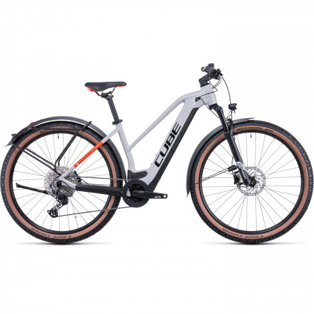 Bicicleta Electrica MTB Hardtail CUBE Reaction Hybrid Pro 500 Allroad Trapeze Grey Red