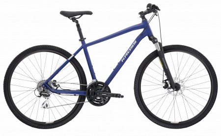 Bicicleta KROSS EVADO 3.0 28" Navy Blue-Silver-Navy Blue Mat 24