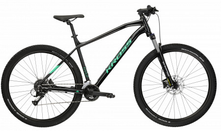 Bicicleta KROSS LEVEL 1.0 29" Negru-Green-Black Glossy 24