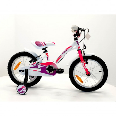 Bicicleta Sprint Alice 16 1SP Alb Lucios/Roz