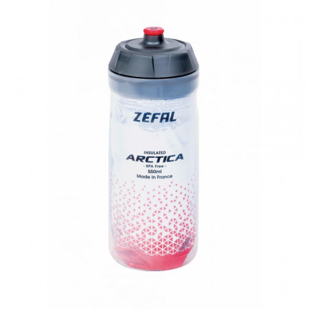 Bidon ZEFAL Arctica 55 Grip-Cap 550 ml Silver-Red