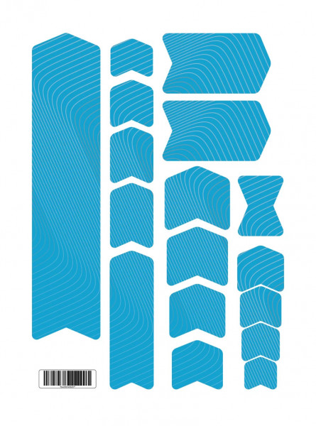 Kit stickere adezive protectie cadru Flow Lines Basic Kit V1 Sky Blue