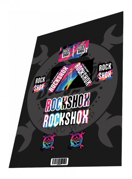 Stickere adezive amortizor ROCKSHOX Vivid R2C AIR Vivid Colors 2016