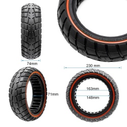 Anvelopa plina trotineta Ultra-Light E-Wheel 10x2.75-6.5/B55 - Red line - Img 2