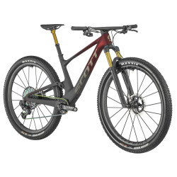 Bicicleta MTB Full Suspension SCOTT Spark RC SL Candy Red Flakes-Raw Carbon