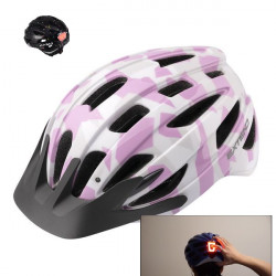 Casca Ciclism EXTEND COURAGE "Led", S/M (51-55cm), Camouflage Roz - Img 1