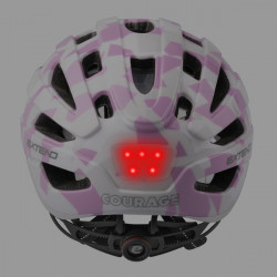 Casca Ciclism EXTEND COURAGE "Led", S/M (51-55cm), Camouflage Roz - Img 3