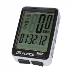 Ciclocomputer Force 12F fara fir negru/alb