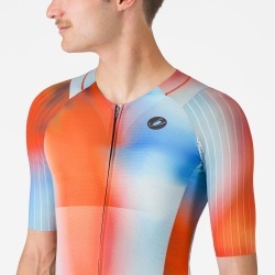 Costum triatlon cu maneca scurta TRI Castelli Free SanRemo 3 SS, pentru barbati, paprika/winter sky XL - Img 3