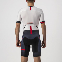 Costum triatlon maneca scurta Castelli Free Sanremo SS Alb/Negru