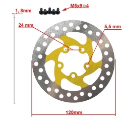 Disc frana 120mm 5 gauri Galben - Img 2